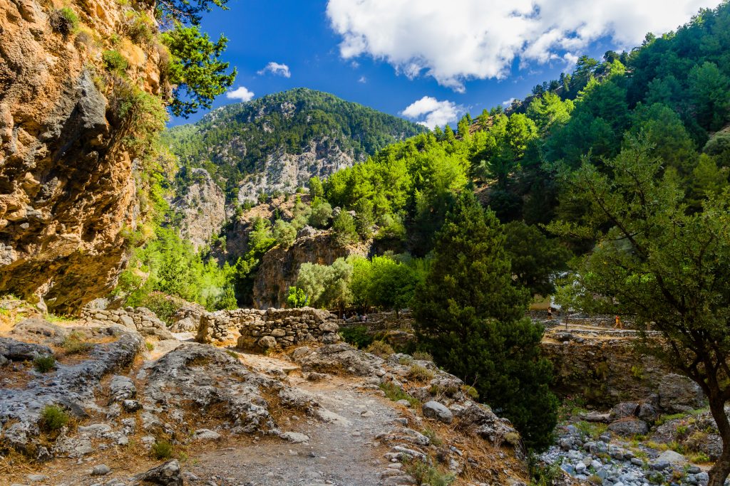 Dry Riverbed in Samaria Gorge in Crete