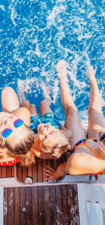 Kids enjoy the sea in Crete in Greece /PE