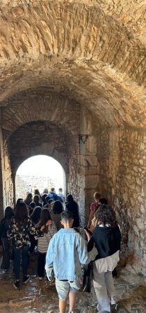 School trip visit to archaeology site in Crete