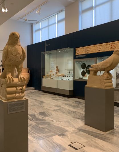 Ceramic displays in Archaeological museum Heraklion in bird shape