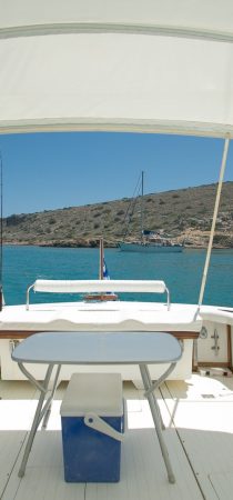 Sailing under shadow in Cretan Seas