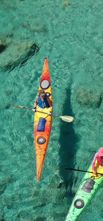 Aerial photo from colourful kayaking