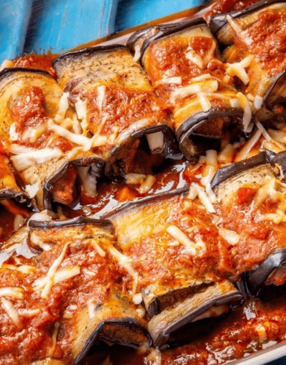 Cretan traditional dish with aubergines