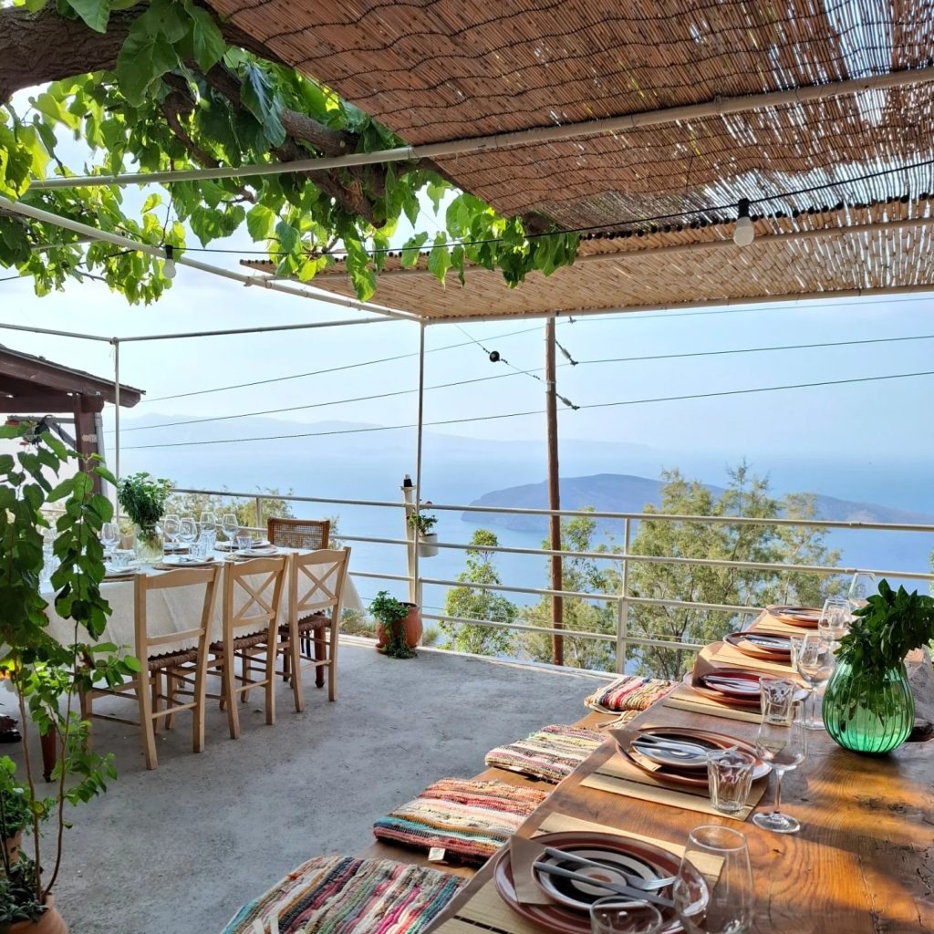 Cooking workshop outdoor location in Crete