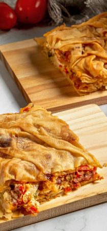 Tomato pie Cretan dish