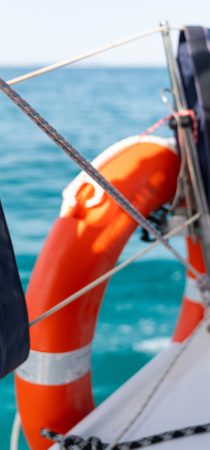 Safety equipment on sailing boat