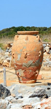 Minoan Terracotta Pot In Minoan Palace