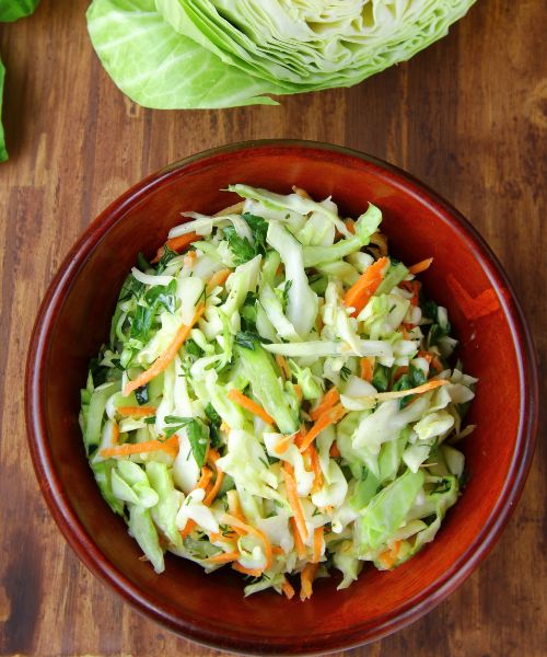 Best Cretan Dishes in Winter - cabbages and carrot salad CV