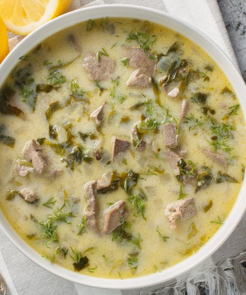 Best Cretan Dishes in Winter - lamb with avgolemono - SH