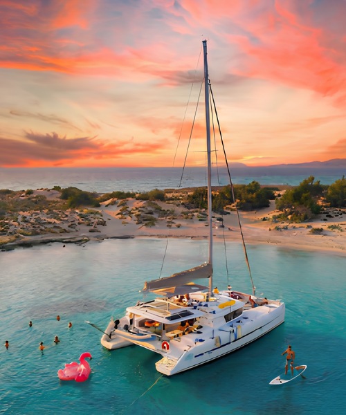 crete sunset chrissi cruise catamaran - PA